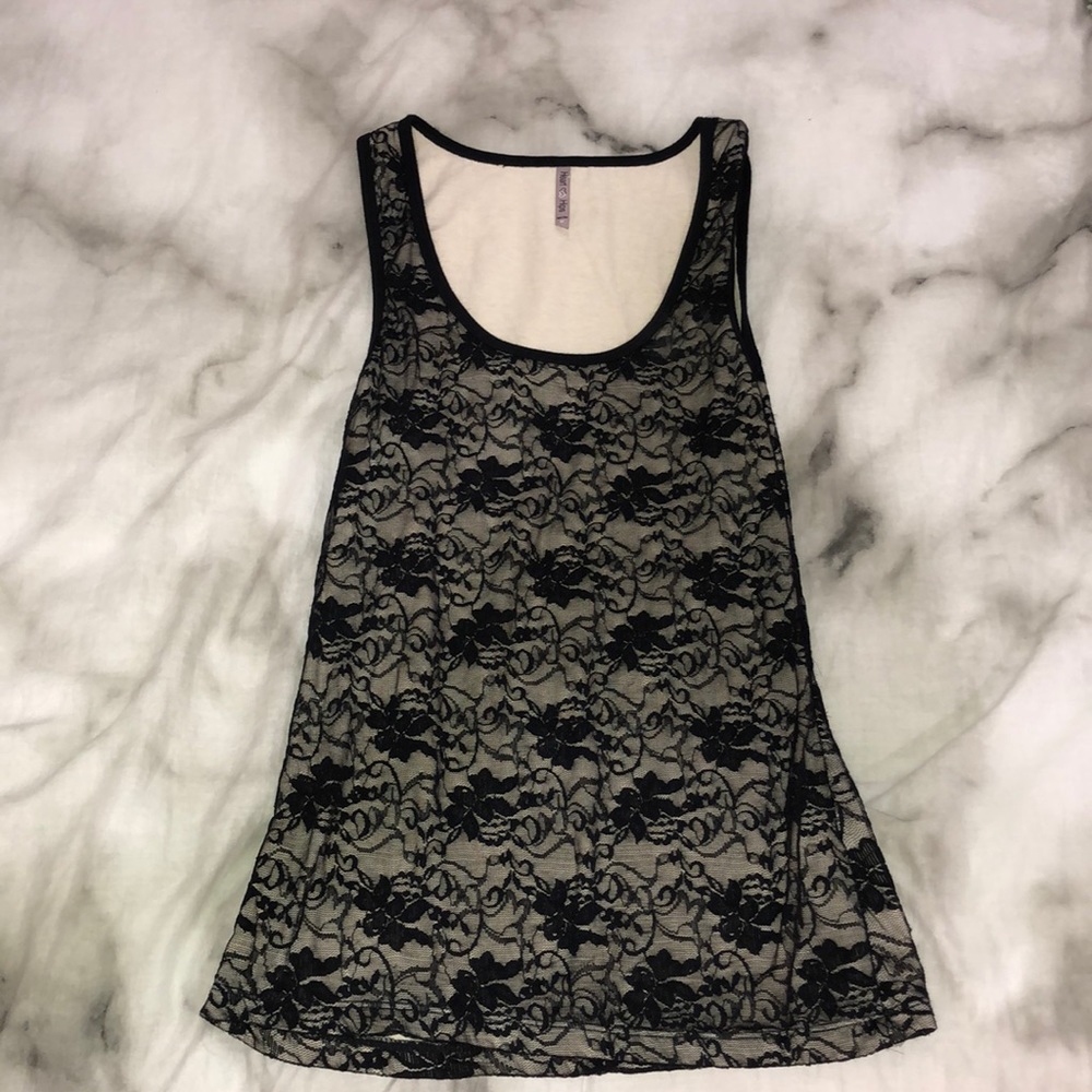 Lace Black tank top